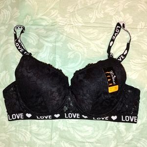 Lukasi Love-Lace Underwire Bra, 36D Black